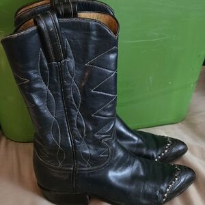 Vintage Tony Lama Leather Cowboy Boots